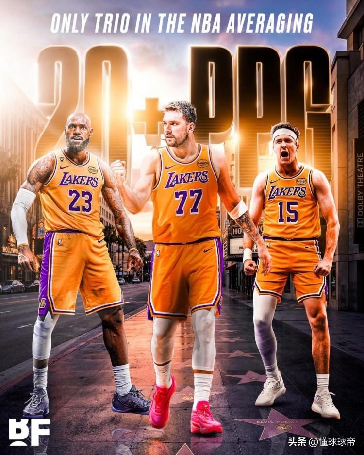 联盟最强三巨头，湖人成为联盟唯一拥有三人场均20+得分的球队！

本赛季湖人目前