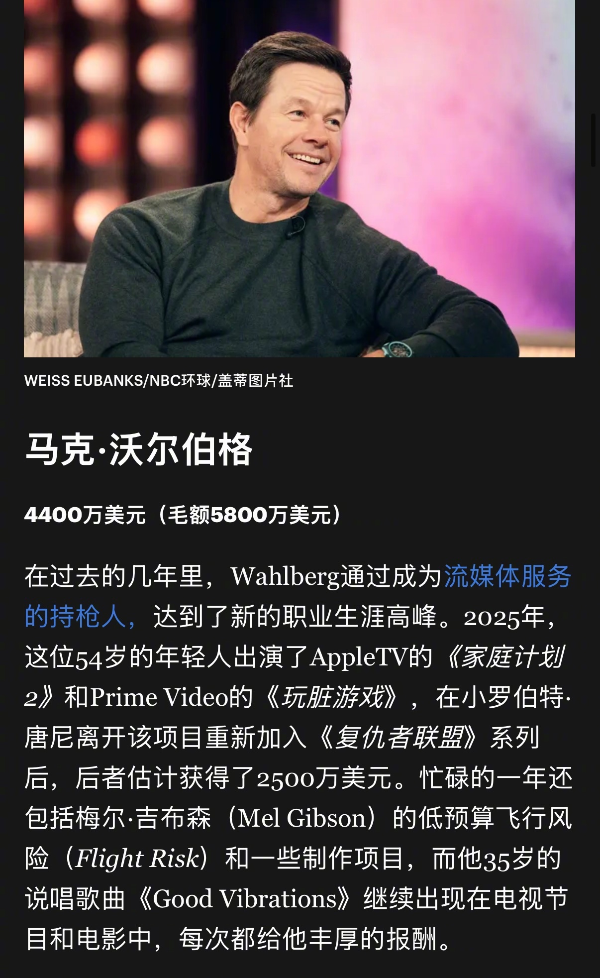 🌟💰福布斯发布2025年演员收入排行！前十名如下⬇️：1.  亚当·桑德勒（