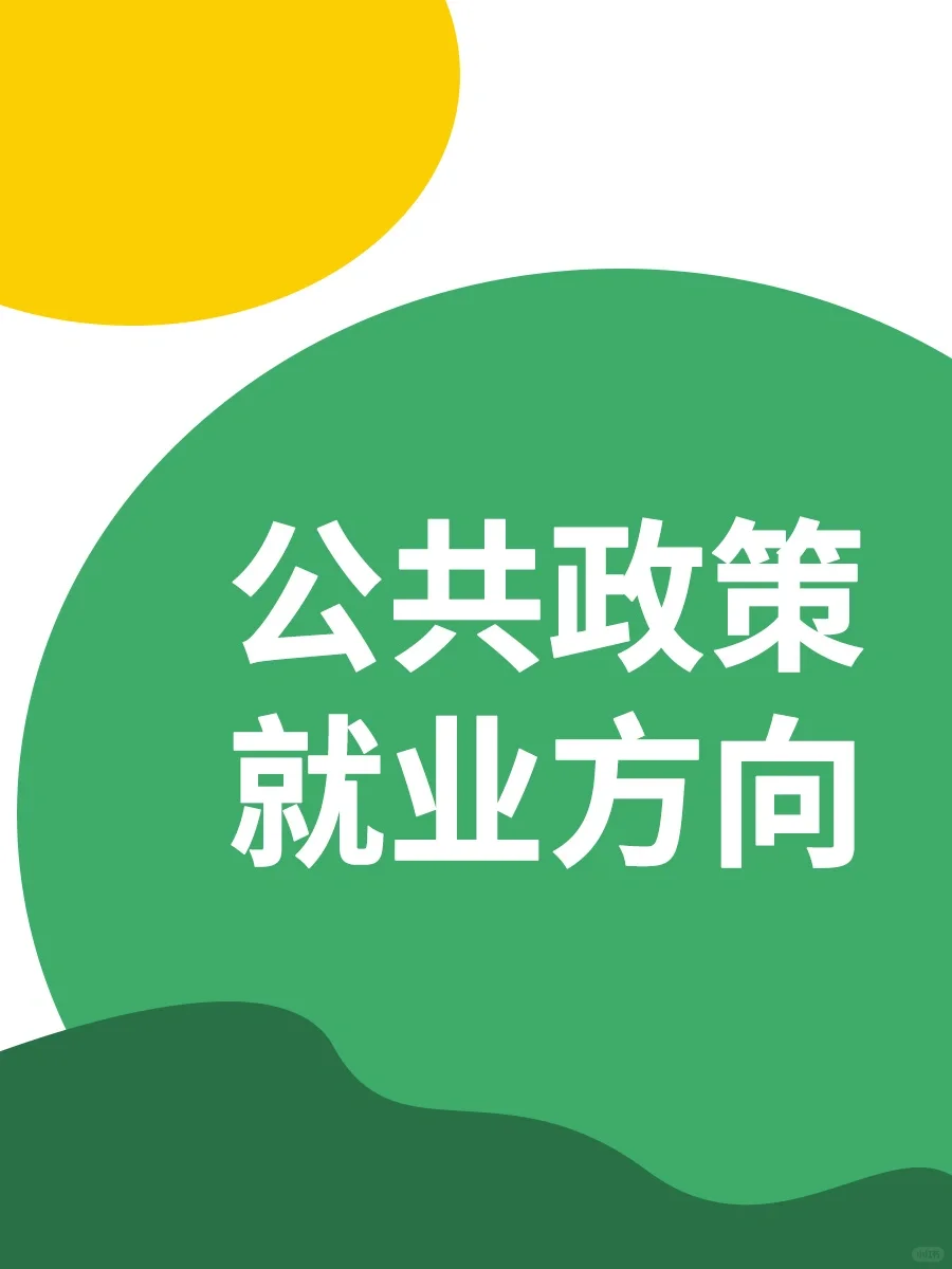 💥公共政策就业方向