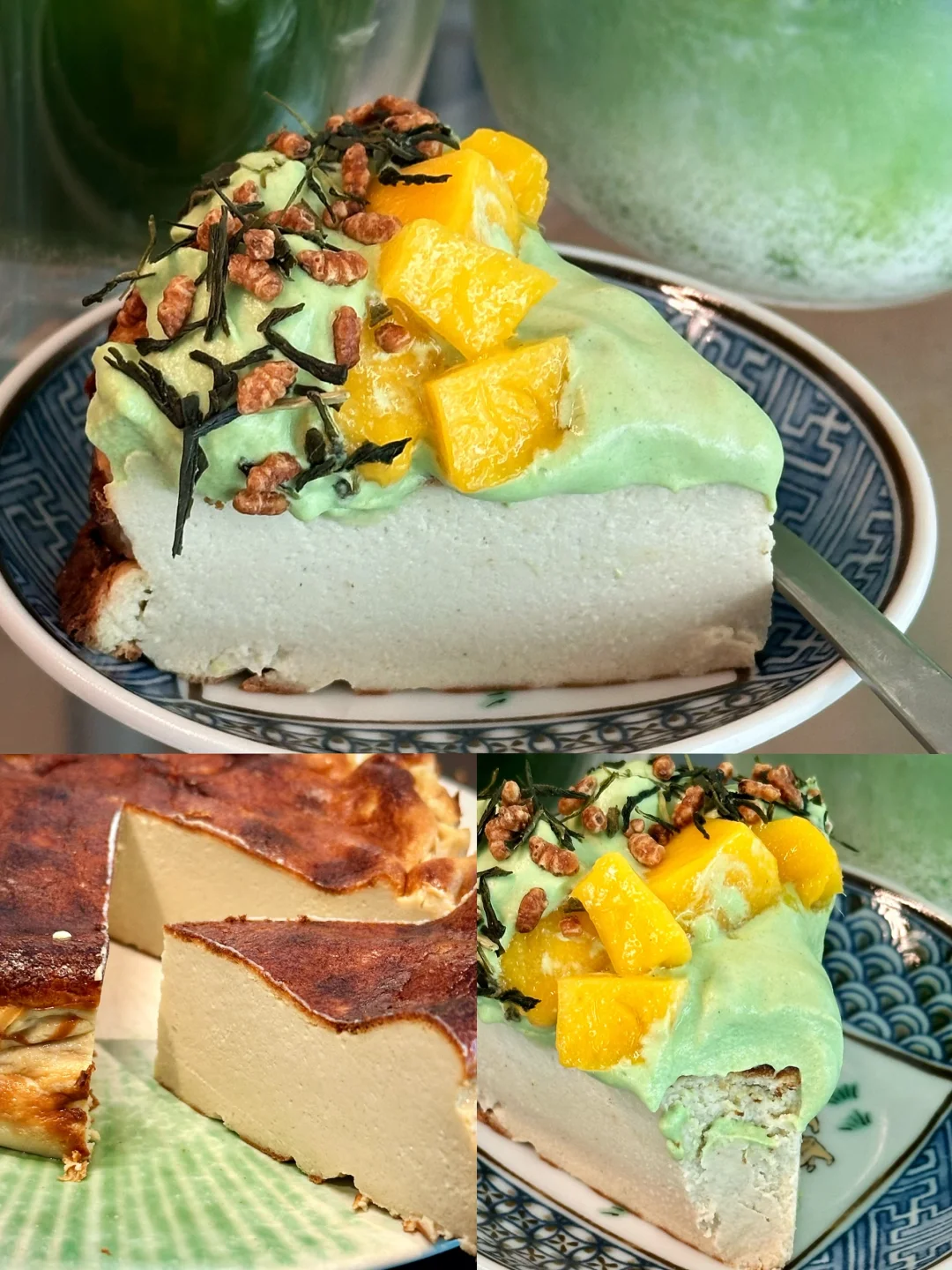 玄米茶巴斯克🍰热爱茶元素的千万别错过🍵