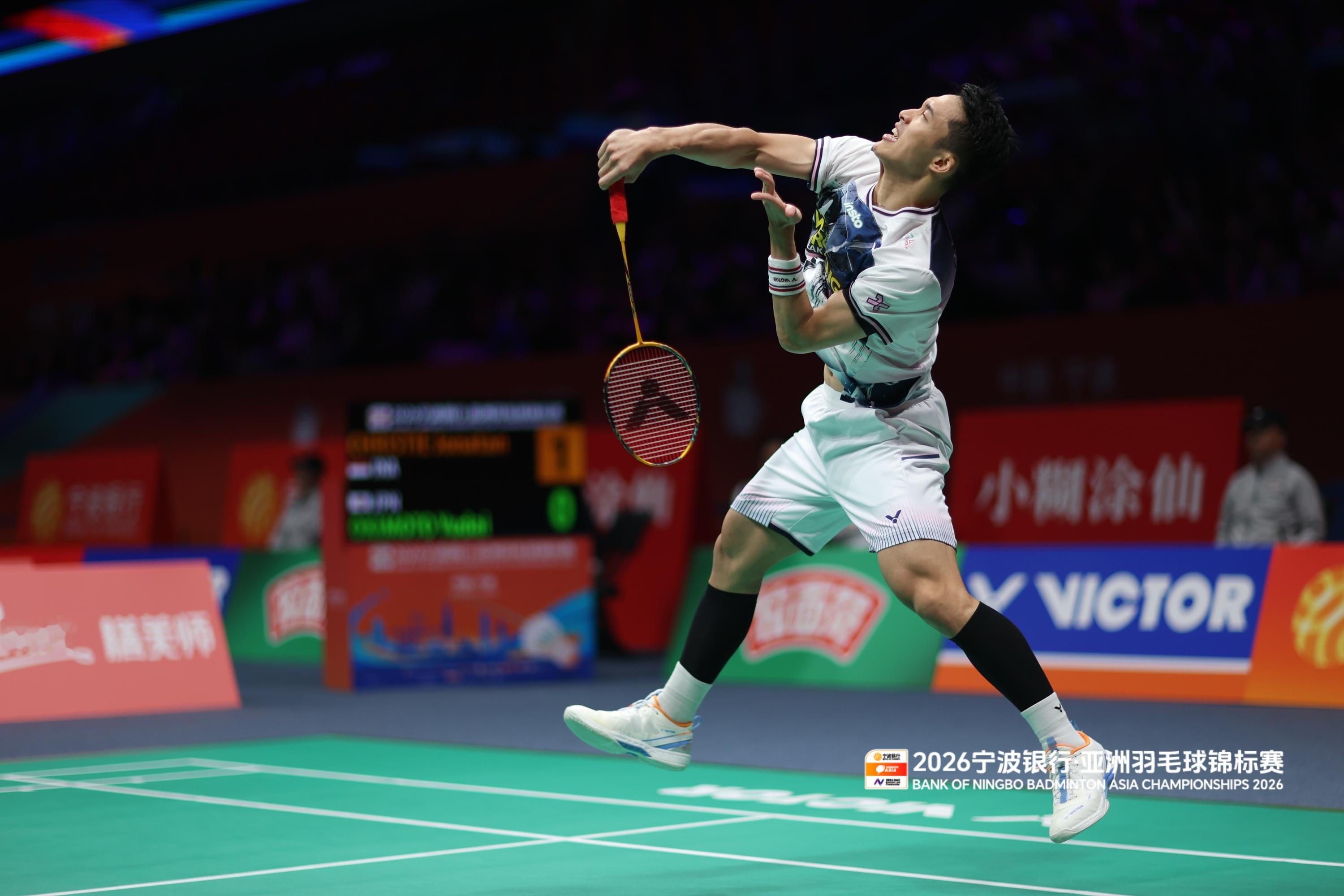 乔纳坦🇮🇩 21-18、21-13 🇯🇵冲本优大亚羽争雄胜利在握2026