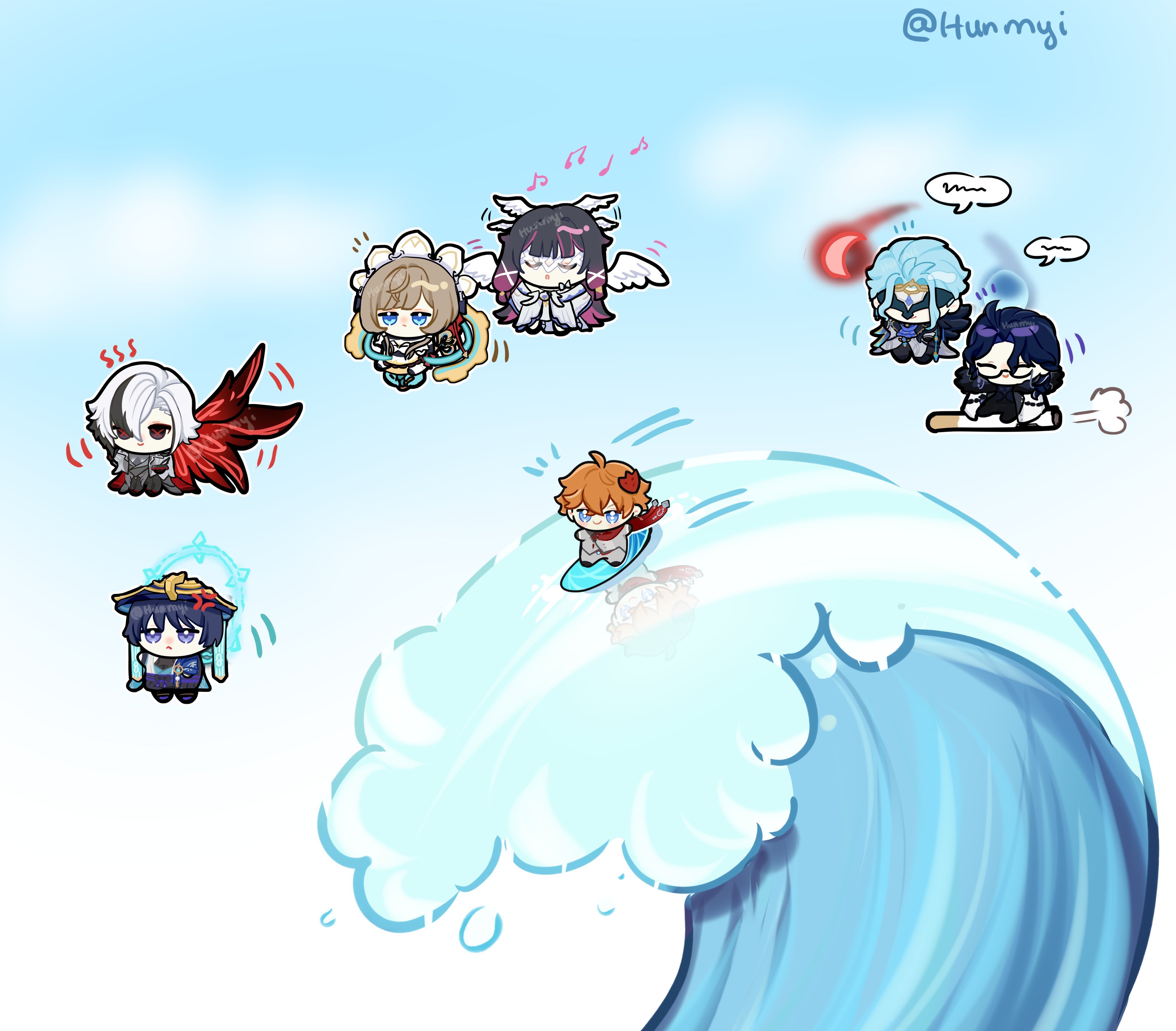 他是水之王子 🌊💧👑 原神原神达达利亚 cr：Hunmyii 