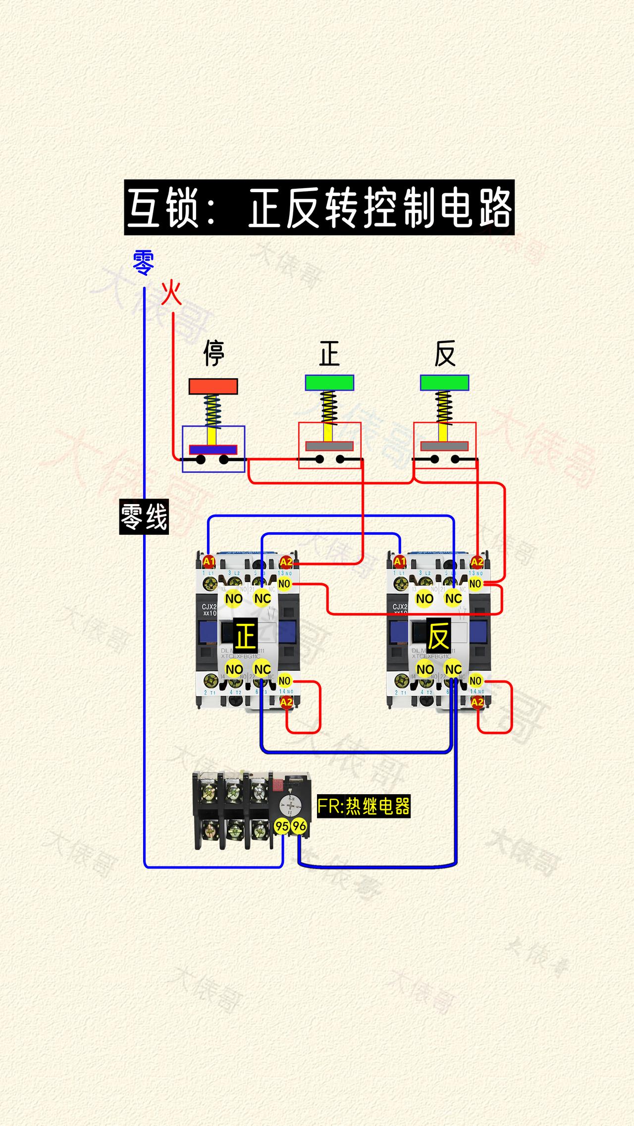 电工知识 零基础学电工 正反转控制 互锁电路