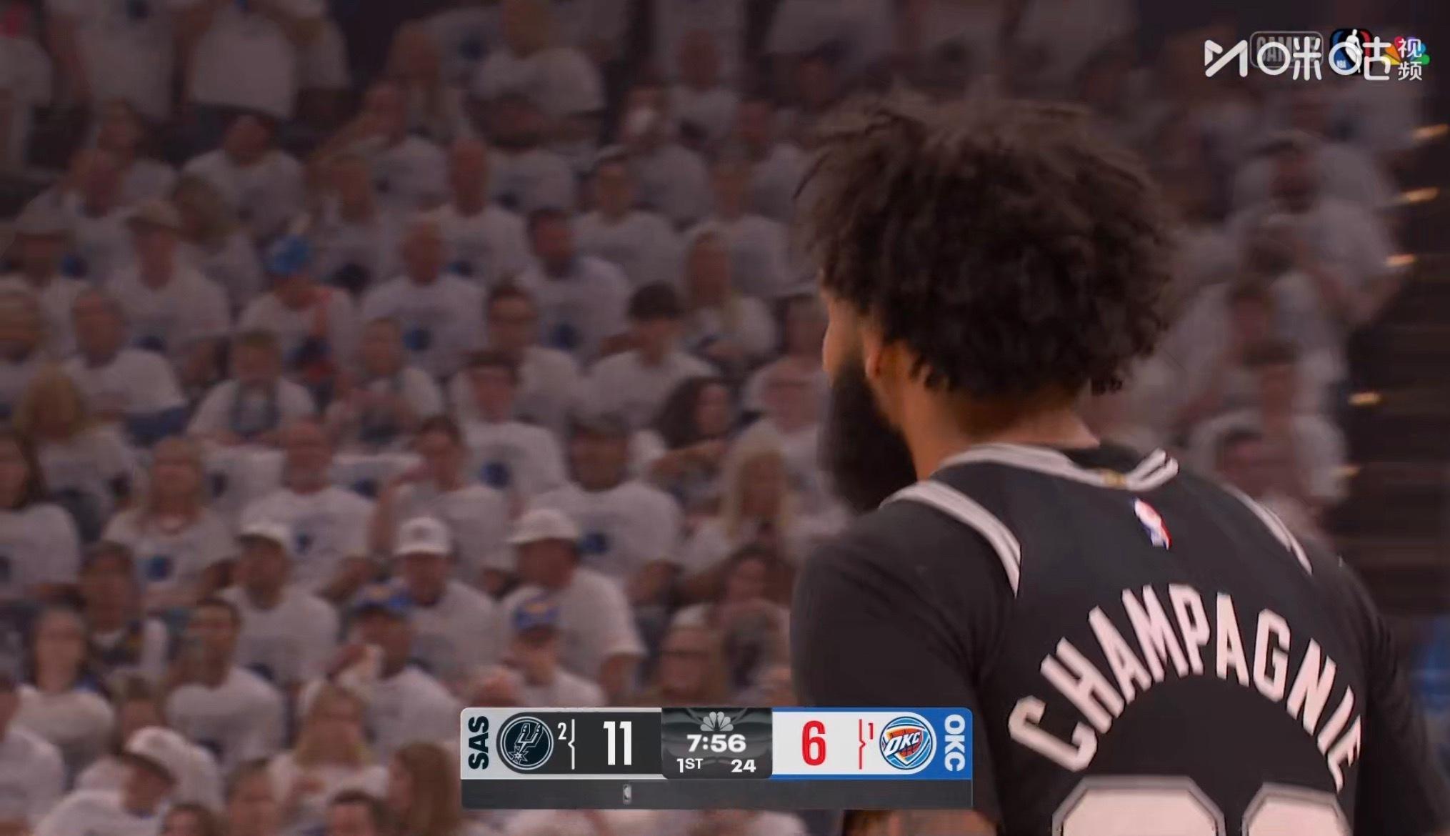NBA 马刺打停雷霆，11-6！马刺vs雷霆