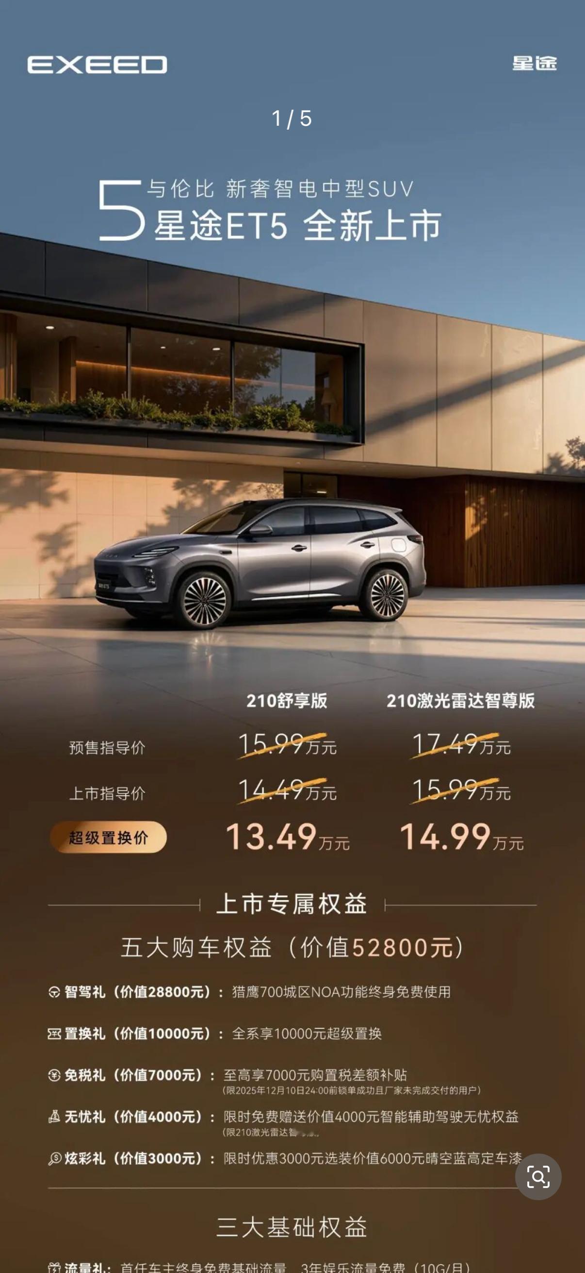 地平线HSD价格来到了14.99。星途et5