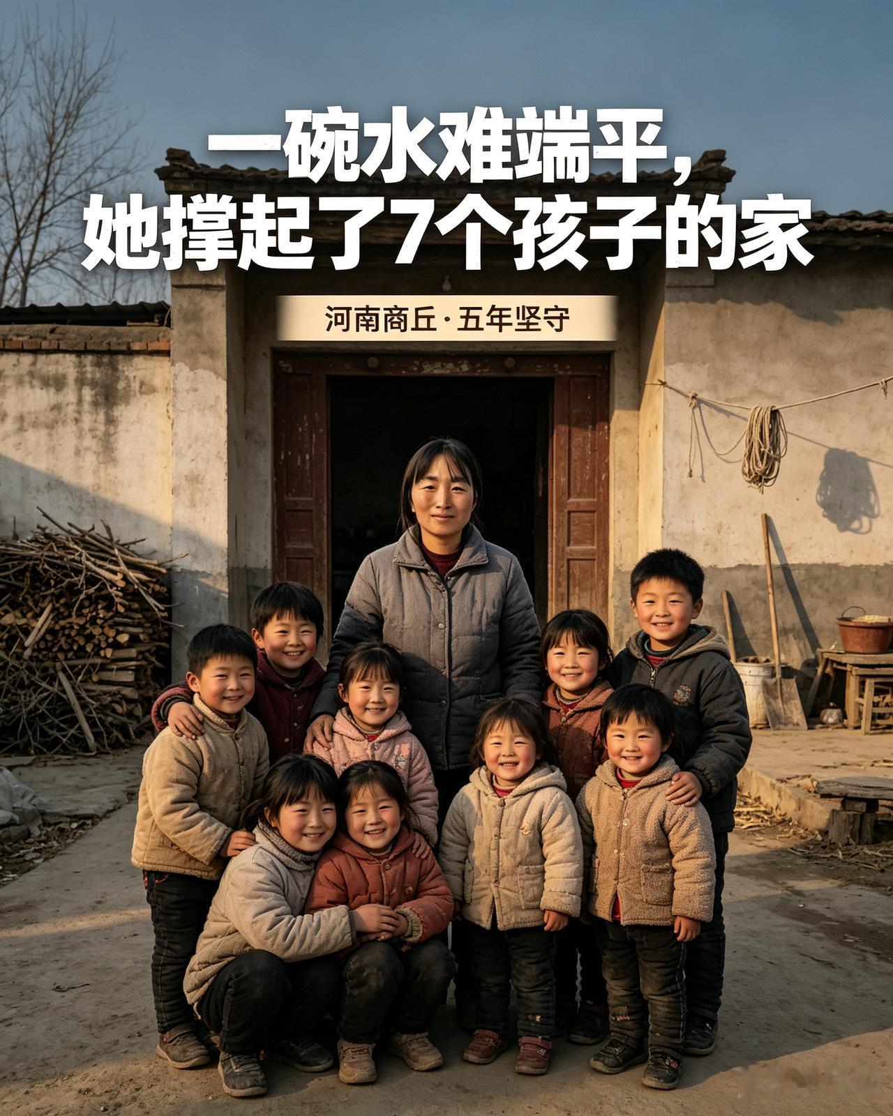 最让人破防的“偏心”妈妈：委屈亲生女，收养5个孤儿孩子
 河南商丘36岁婶婶亚萍