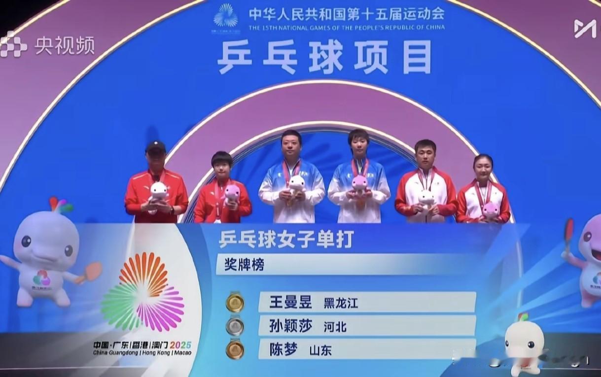 全运会最让人破防的瞬间，就是颁奖时，教练员和运动员一起站上领奖台。

平时镜头都