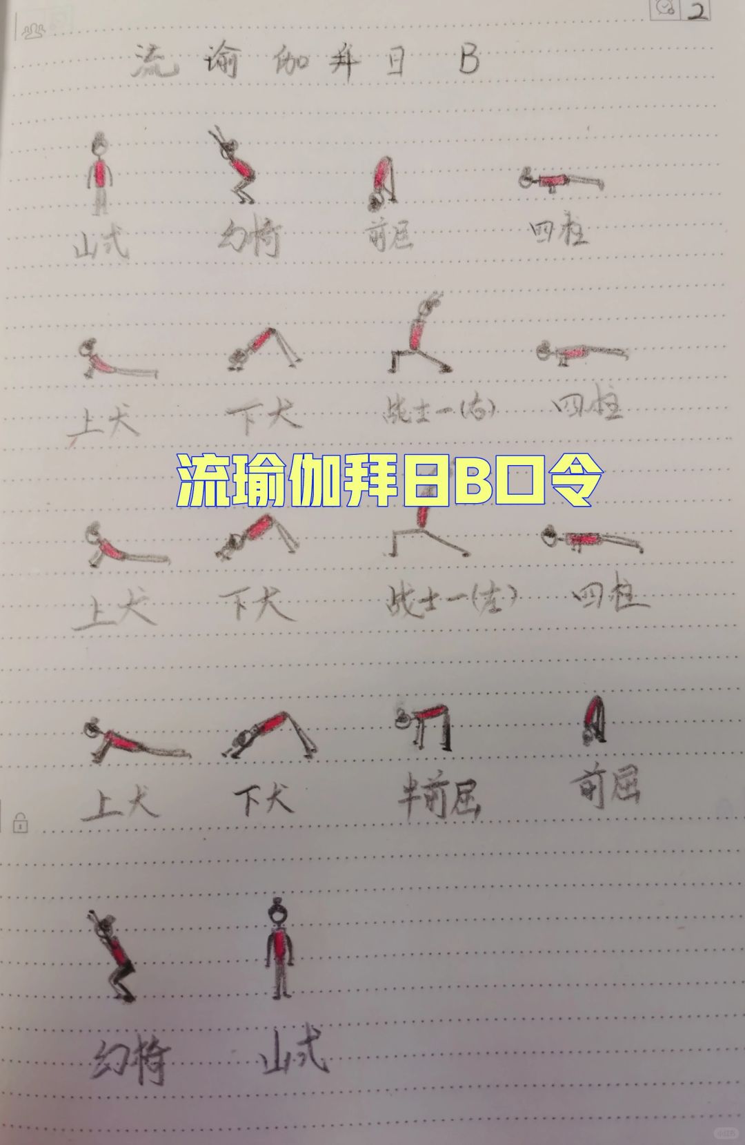 流瑜伽拜日B口令