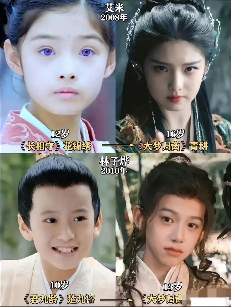 发现一个奇怪的现象？ 长大了好看的演员，小时候一般不会特别出挑 