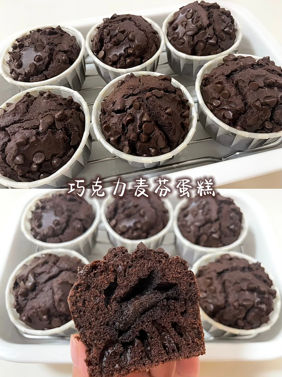 巧克力麦芬蛋糕｜免打发❗️搅一搅就能成功❗️