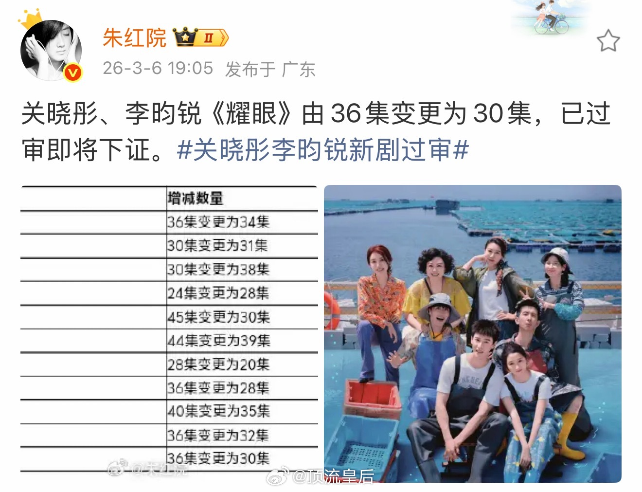 关晓彤、李昀锐主演的耀眼我挺期待的，之前看预告就夸过，是年轻人青涩又甜蜜的恋爱，