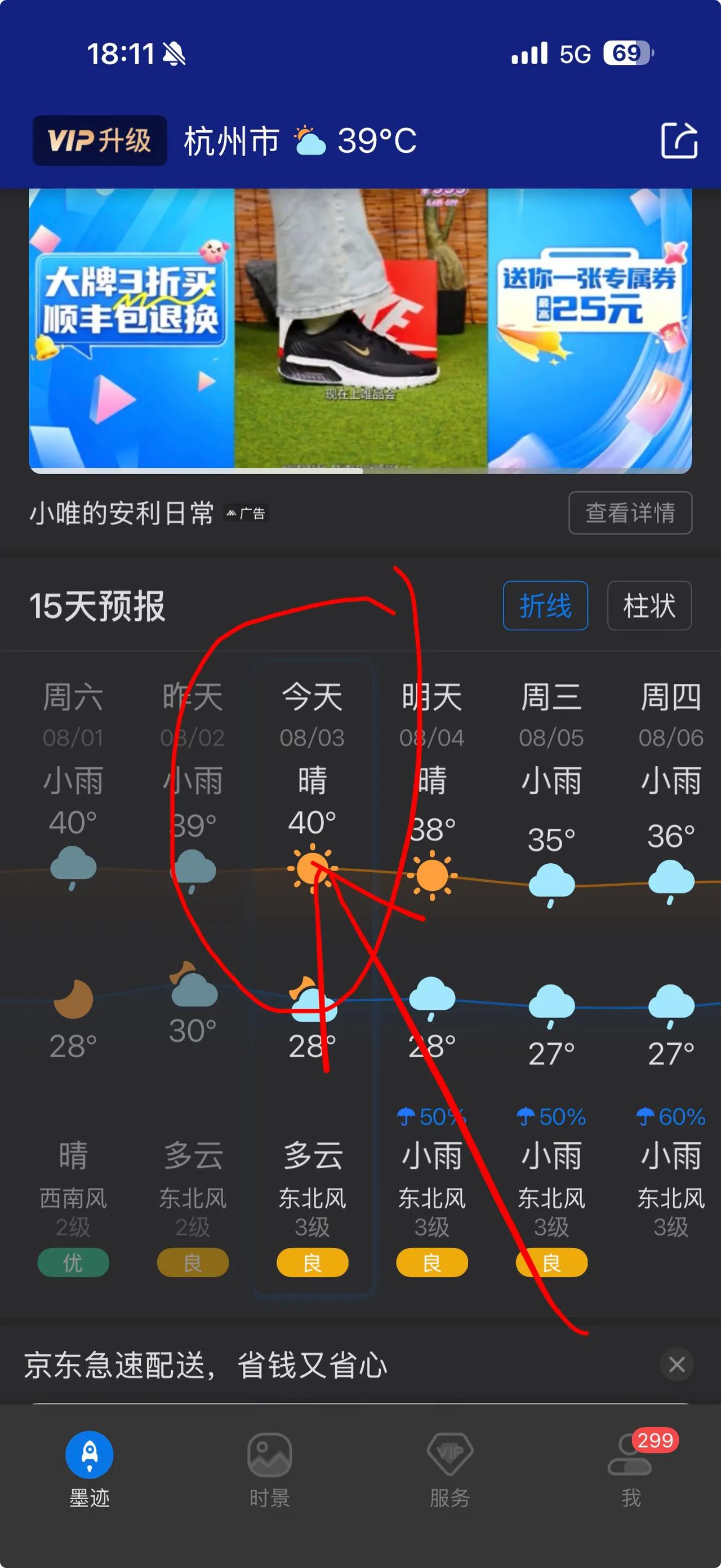 今年杭州最高温