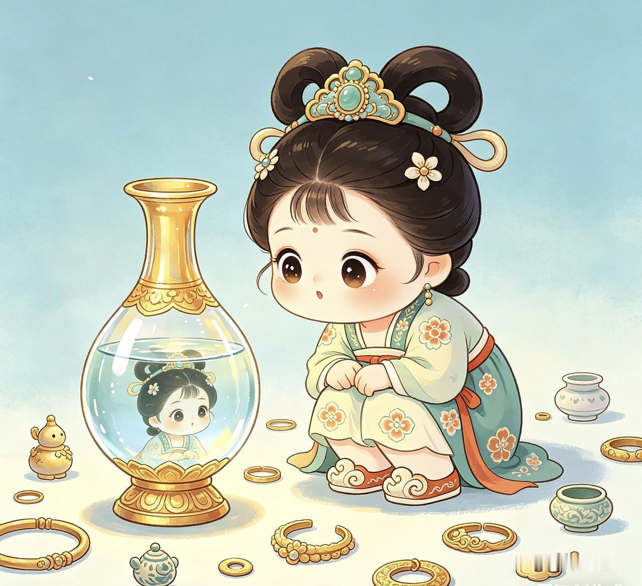 9岁而逝，于“小孩”来说也是一种幸运吧
国家博物馆 李静训，字小孩，陇西成纪人，