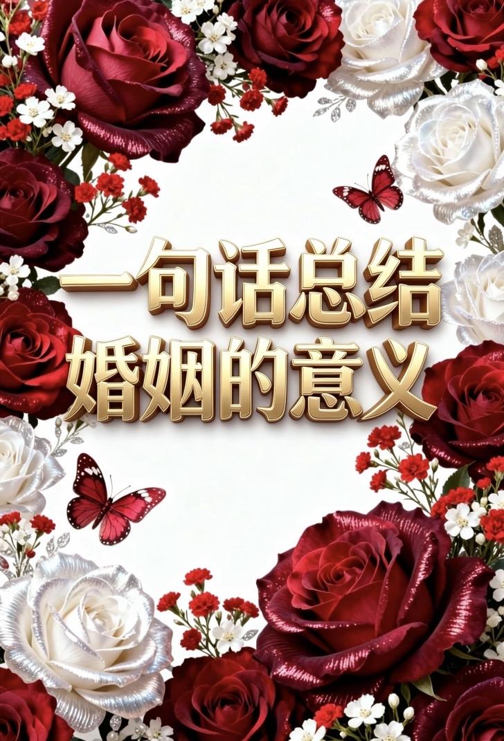 用一句话总结婚姻的意义是什么?

一句话总结·婚姻的意义

婚姻是两个陌生人签下