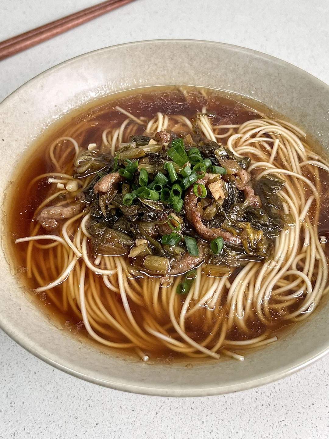 雪菜肉丝面🍜不知道吃啥就来一碗🤤