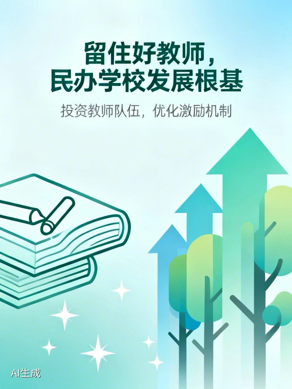 民办学校，要想长期健康发展，必须留住好教师：
未来，民办学校的发展，主要有两个方