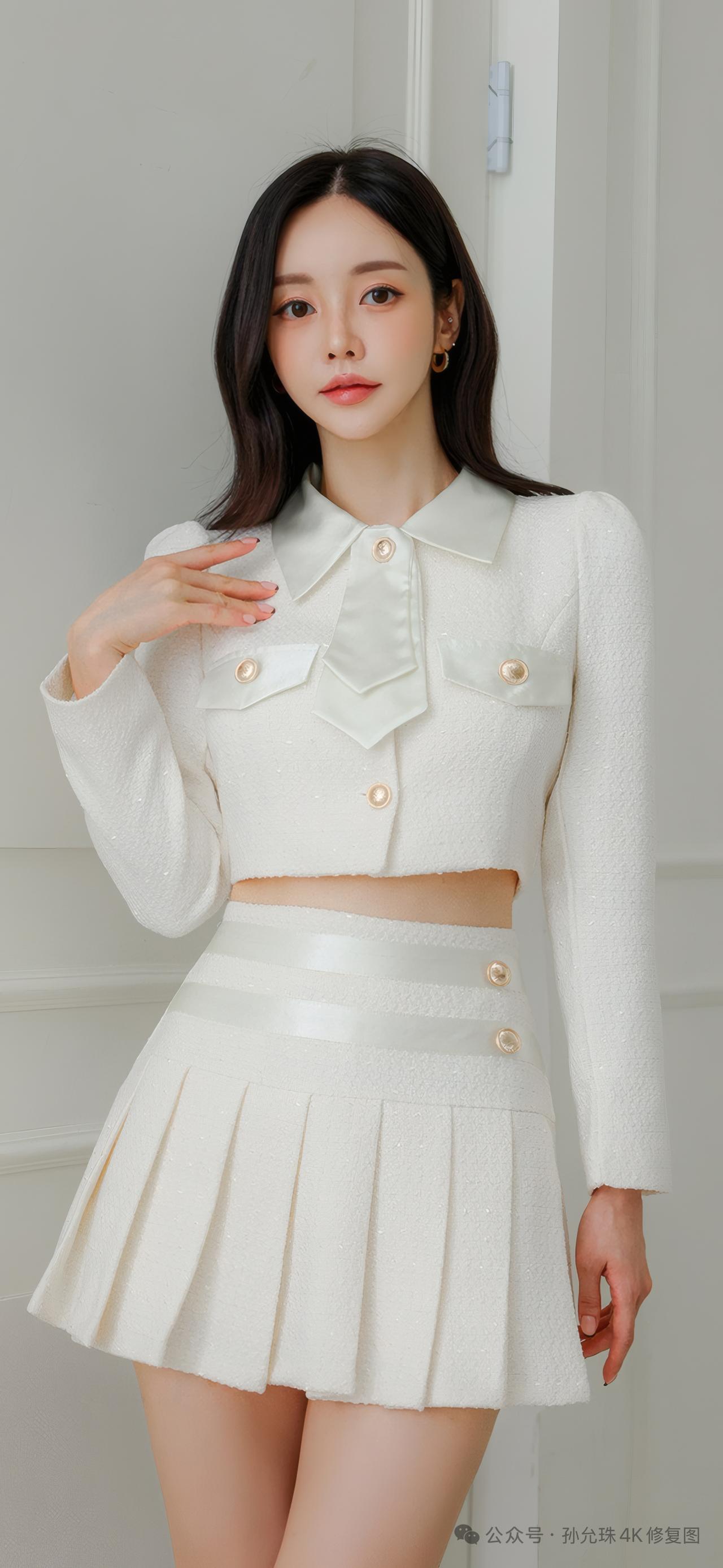 温柔甜美的白色套装，优雅气质满分！💕