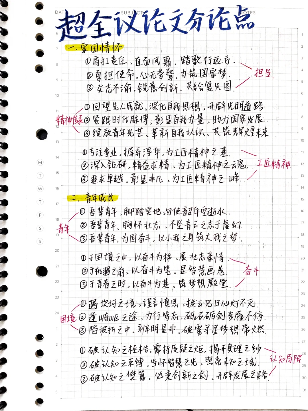 🔎超全议论文分论点