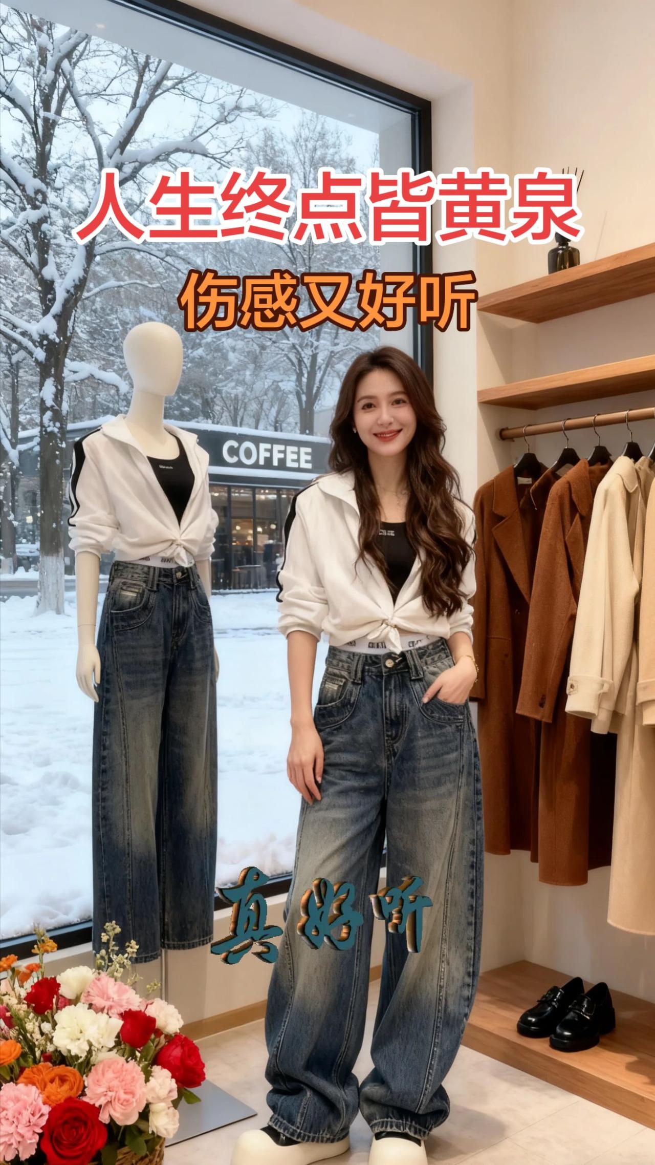 《人生终点皆黄泉》每日分享 穿搭 牛仔裤 女装穿搭