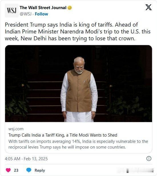 双语简讯：President Trump says India is king 