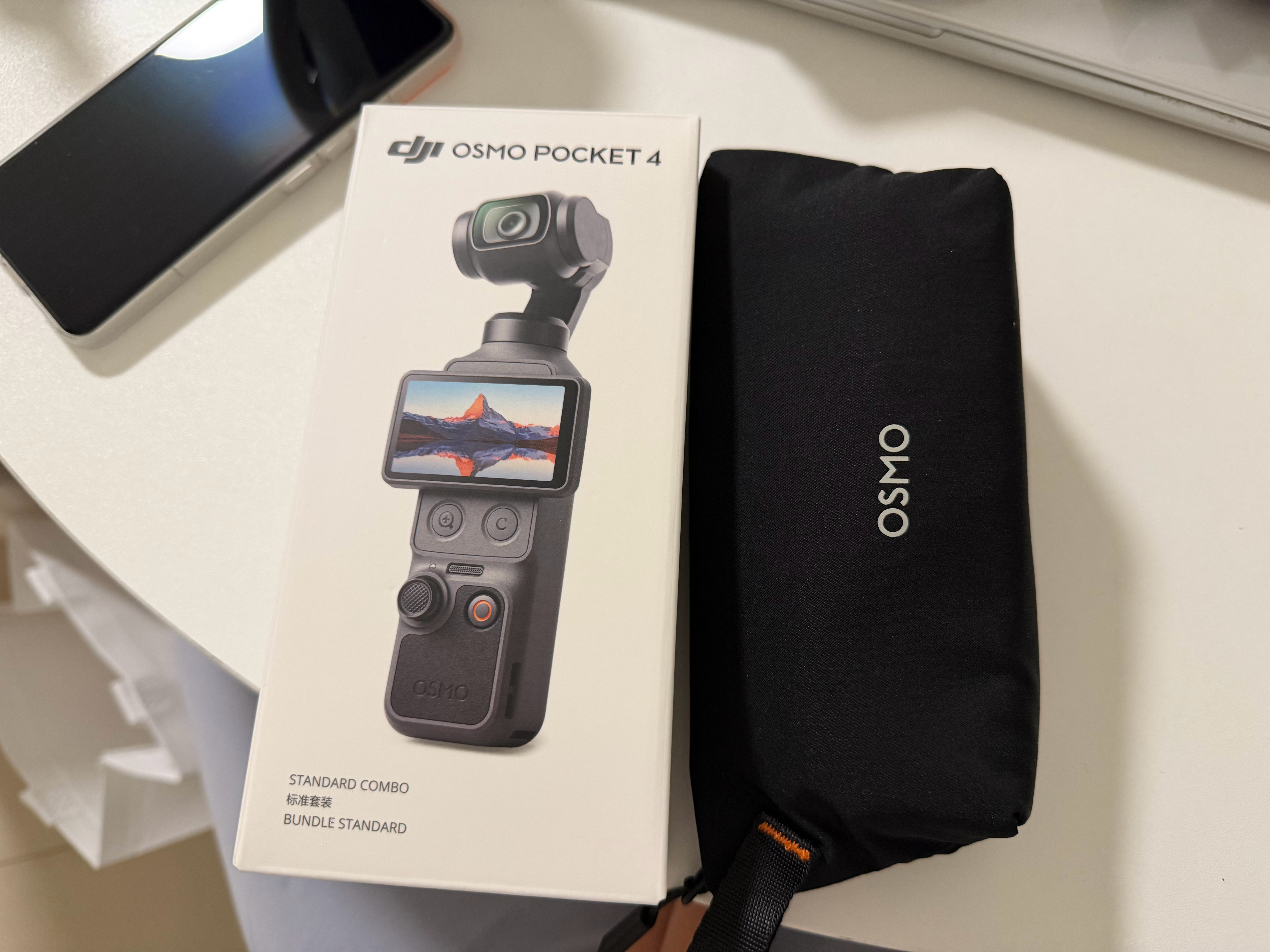 大疆 pocket4 标准版 2999 元，刚拿到，pocket3 用了两年，我