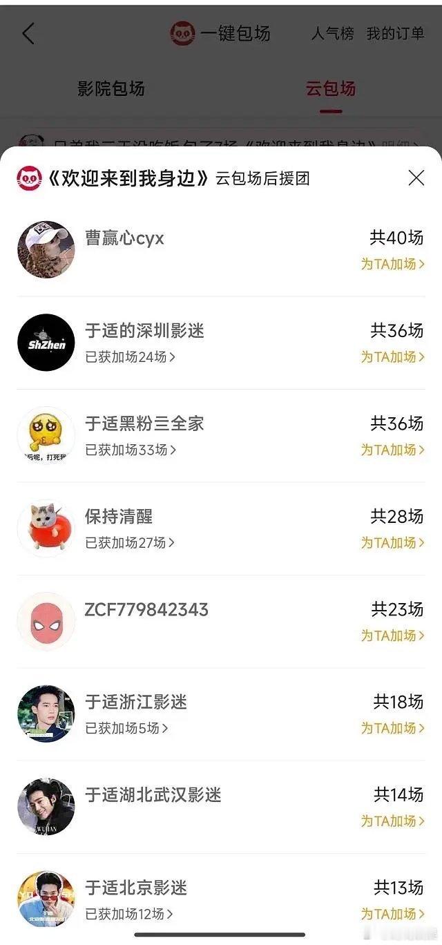 于适粉丝这包场能力怎么样？有点可怕了吧 ​​​