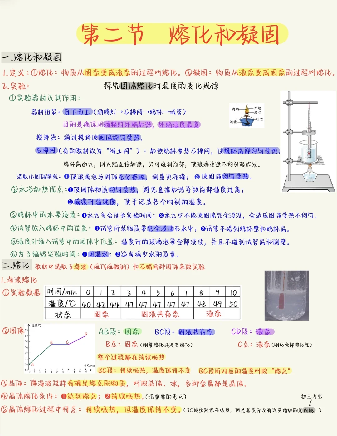 新版八上物理3-2：熔化和凝固