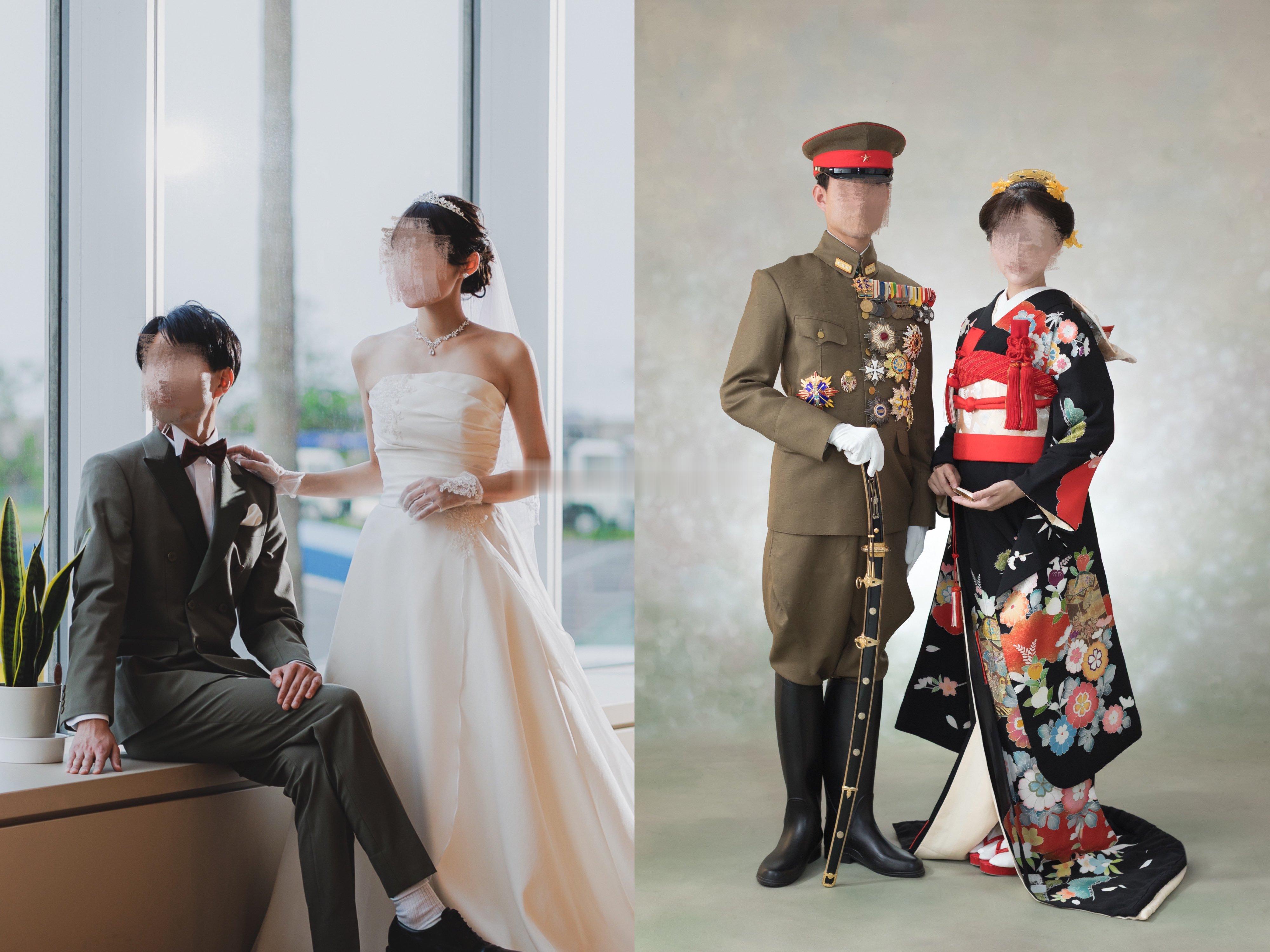 日本人竟然抄袭了中国婚纱机构前段时间很著名的“前世今生”婚纱照概念，然后整出了昭