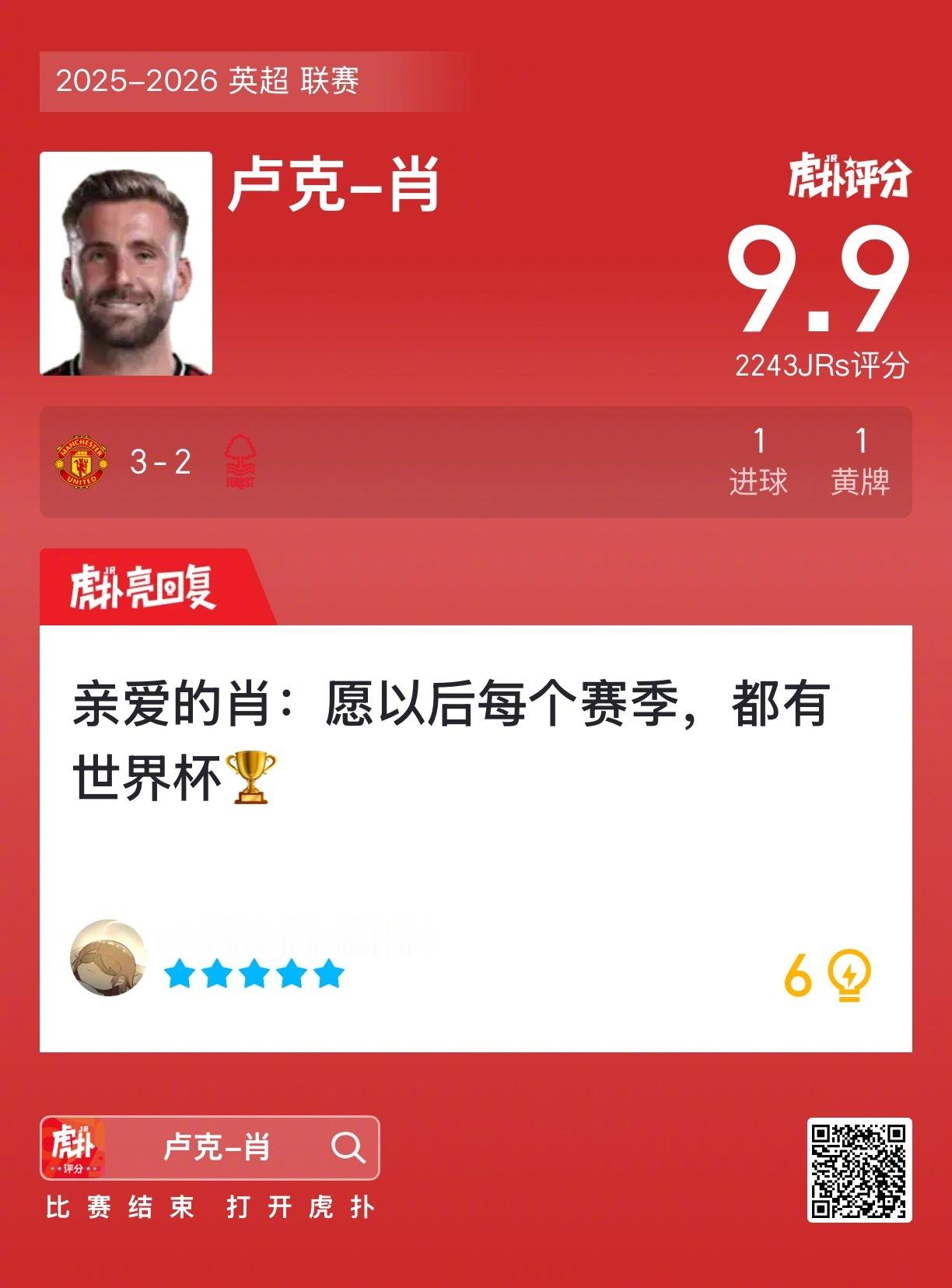 曼联3比2诺丁汉森林卢克肖这场发挥如何？ 