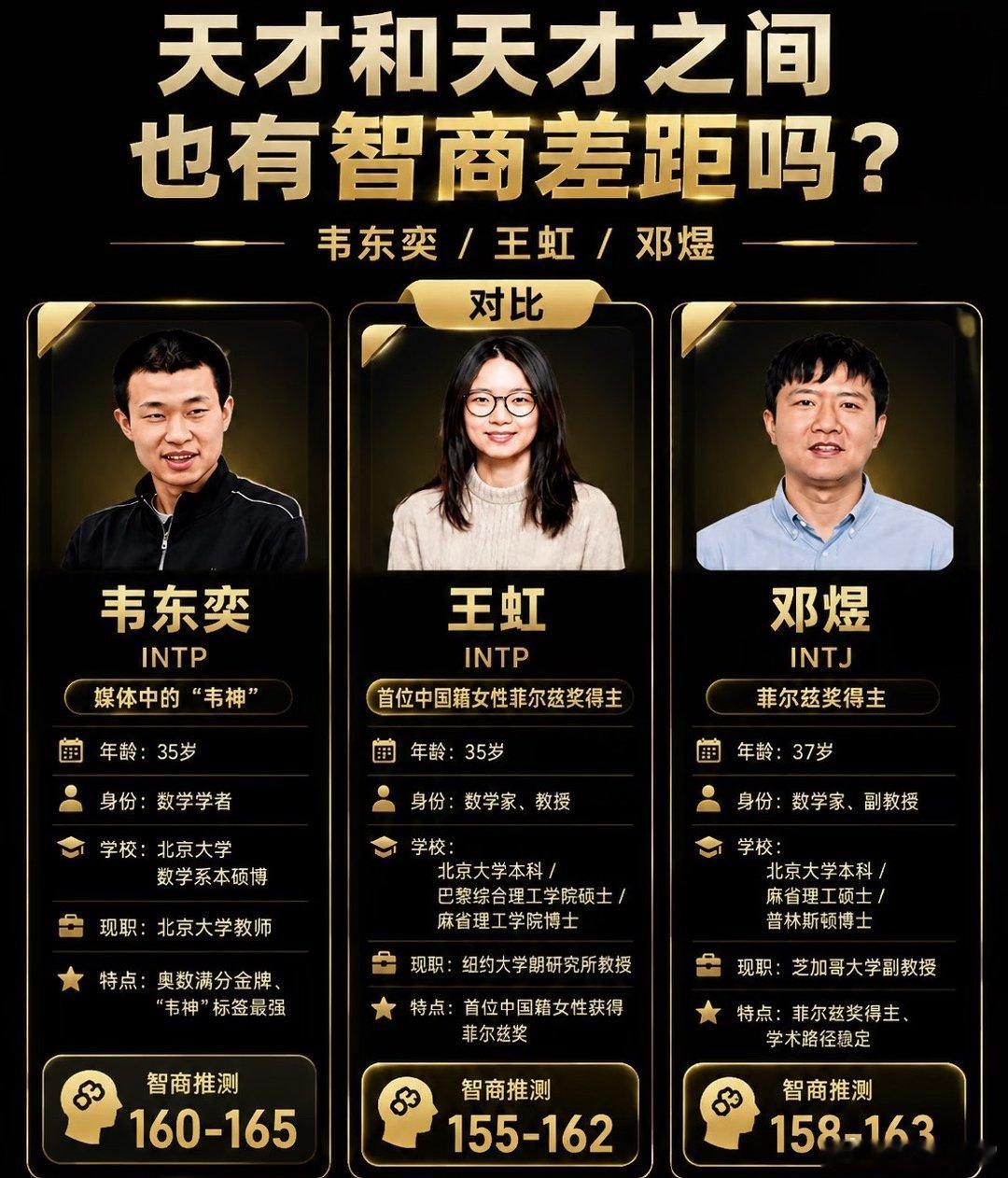天才与天才之间智商也是有差距的 