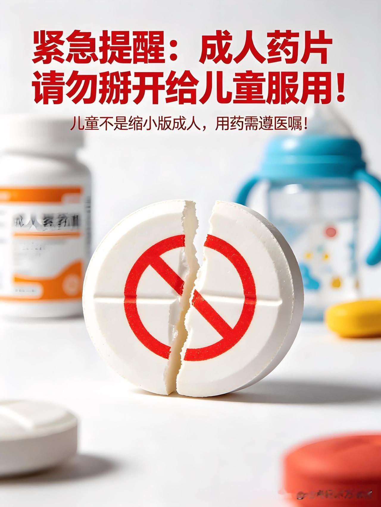 国家卫健委重磅提醒：孩子≠缩小版成年人，严禁私自拆分成人药片给儿童吃药。
生活里
