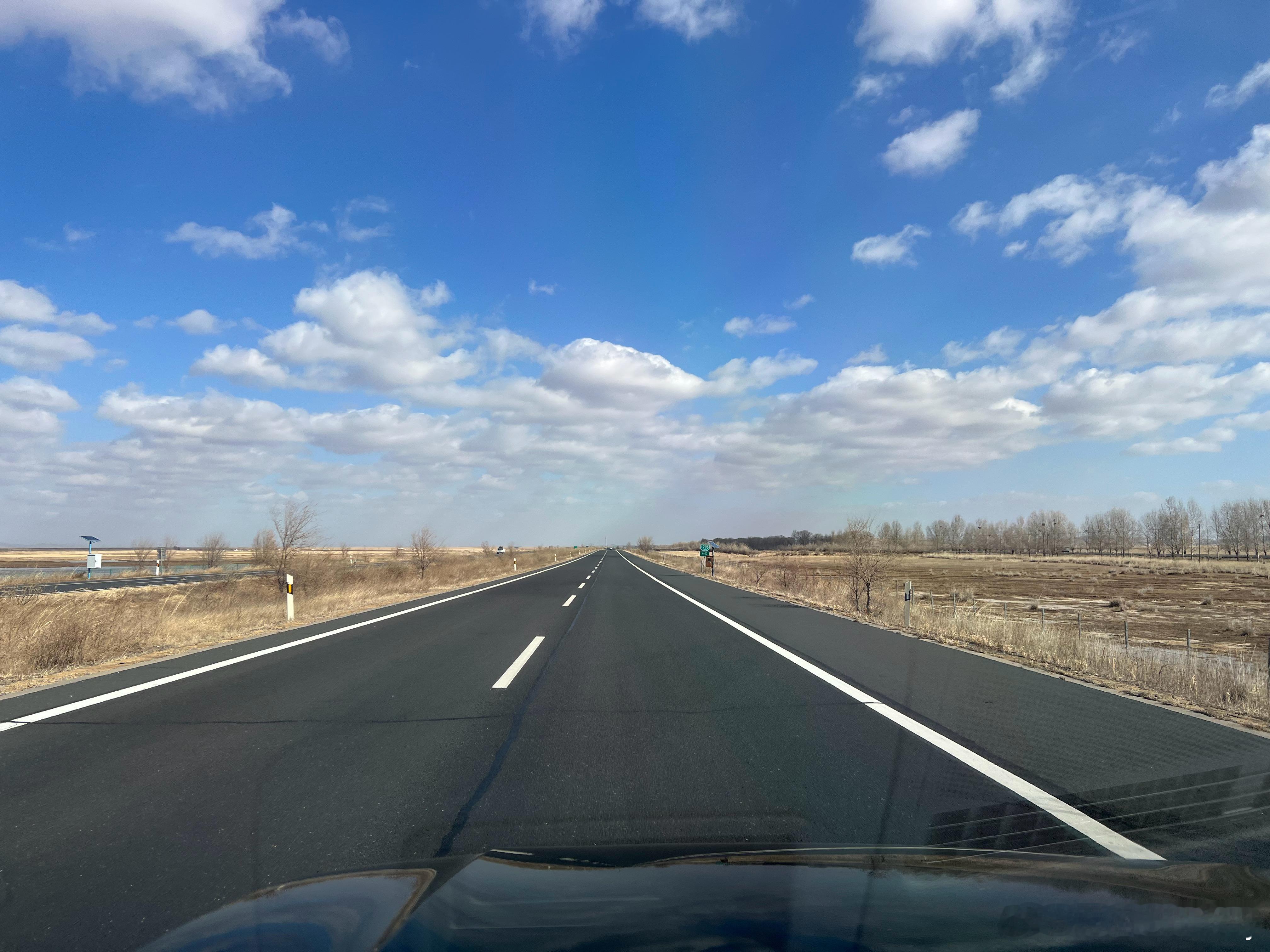 一望无际的大草原，闭着眼开30分钟是不是还能在路上 