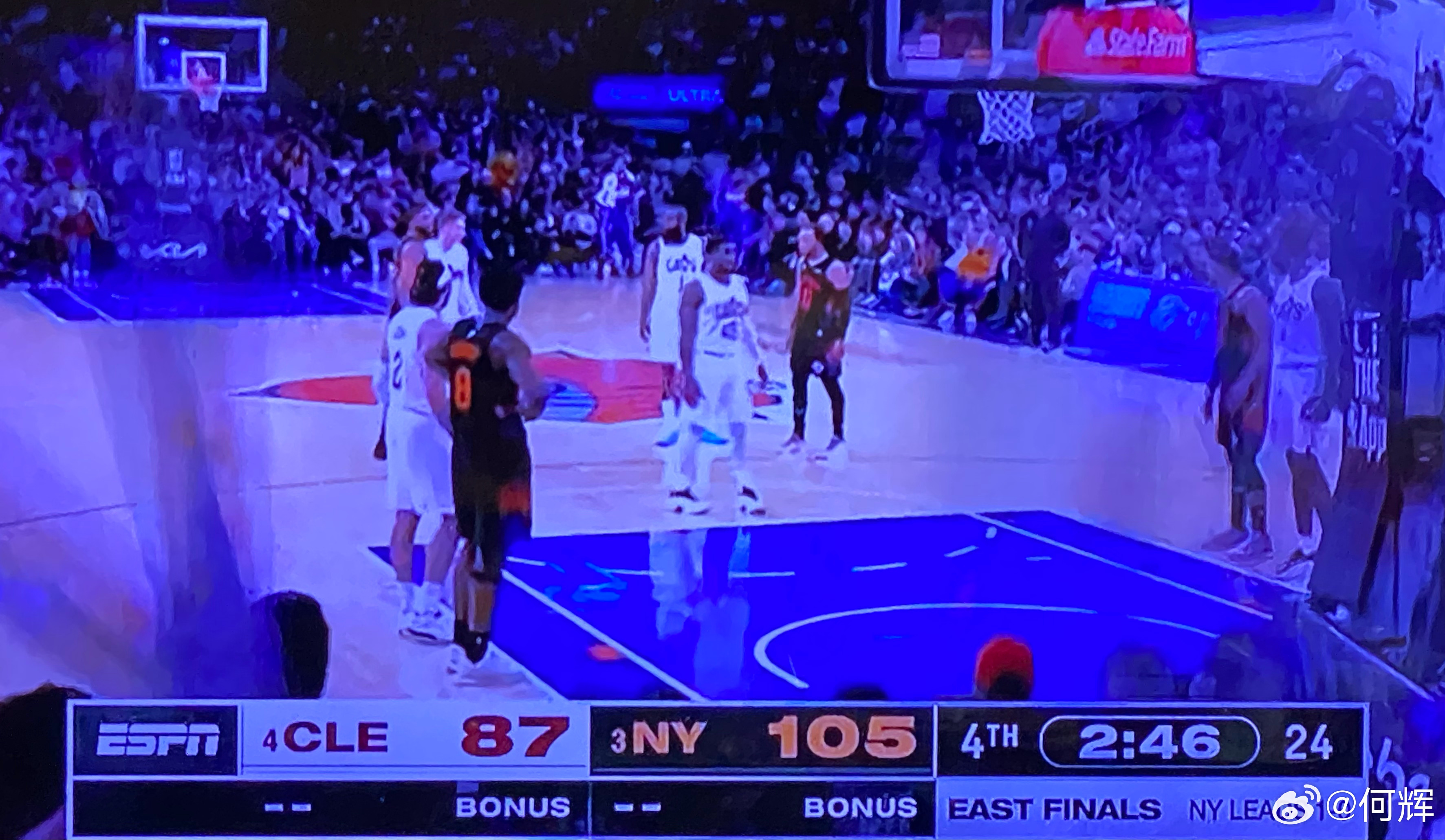 哗，NY真很硬淨，CLE 夏登、米曹很难受。🏀🎊🎉🏀 