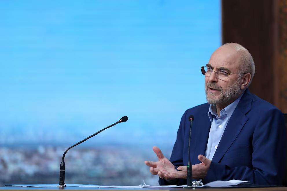 据埃菲社最新消息，伊朗议会议长穆罕默德·巴吉尔·加利巴夫在本周六的电视讲话中，抛