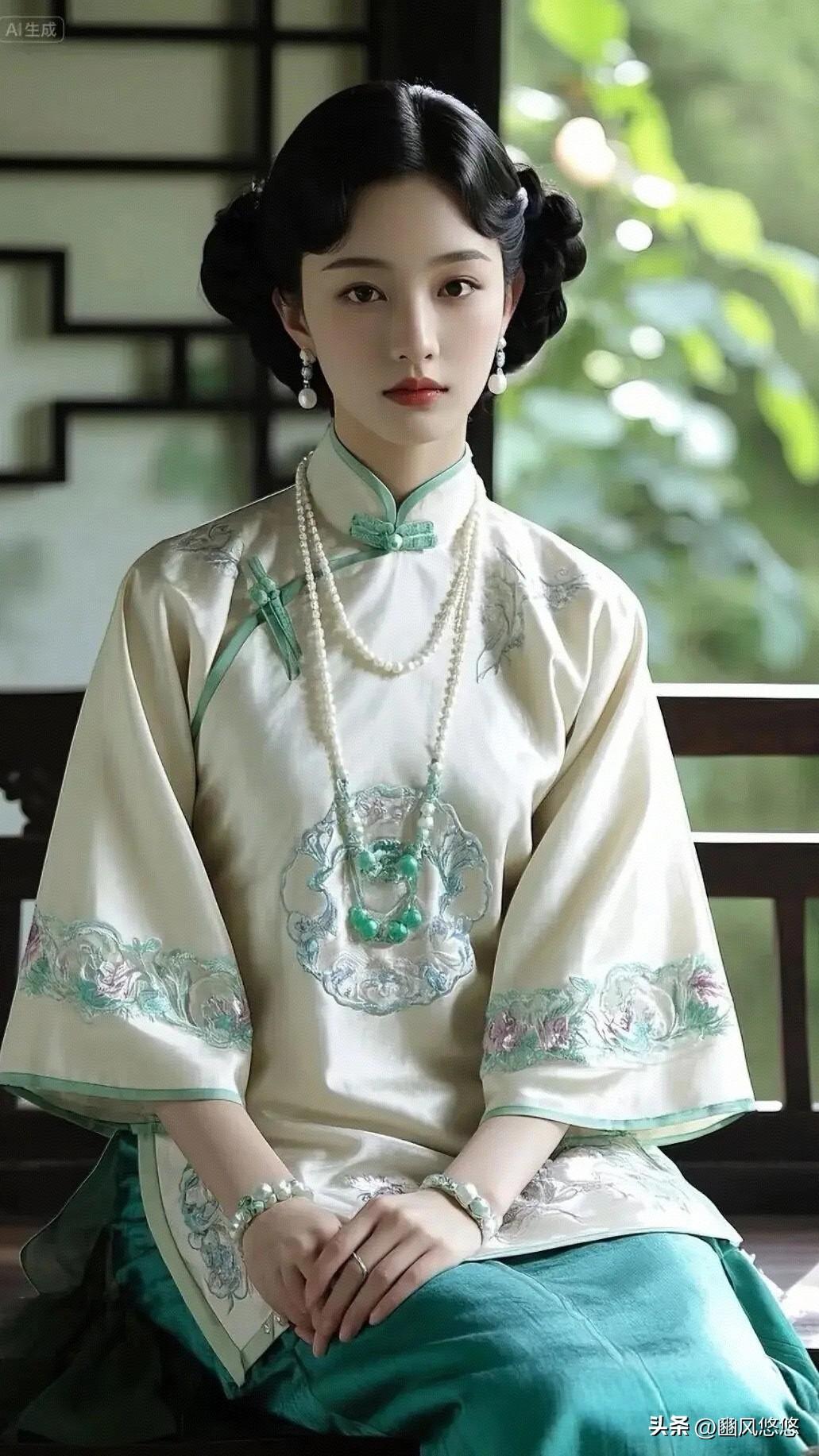 清雅温婉、仪态端庄，此乃东方古典美的典范与标杆。

清水芙蓉般的柔美似潺潺清流，