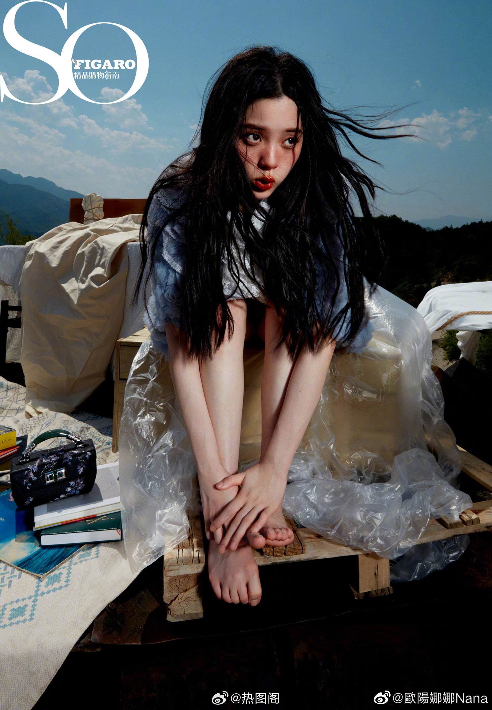 欧阳娜娜 杂志大片 小脚丫好嫩好白 热图阁公众号 