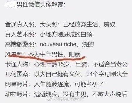 男性微信头像解读，你属于哪一类？ [允悲][允悲][允悲] 