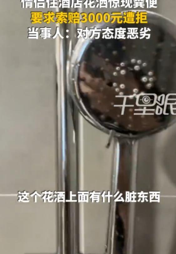 一张纸巾擦下去，黄褐色的东西，一闻，腥臭。
这不是水垢，是排泄物。
而女友刚用它