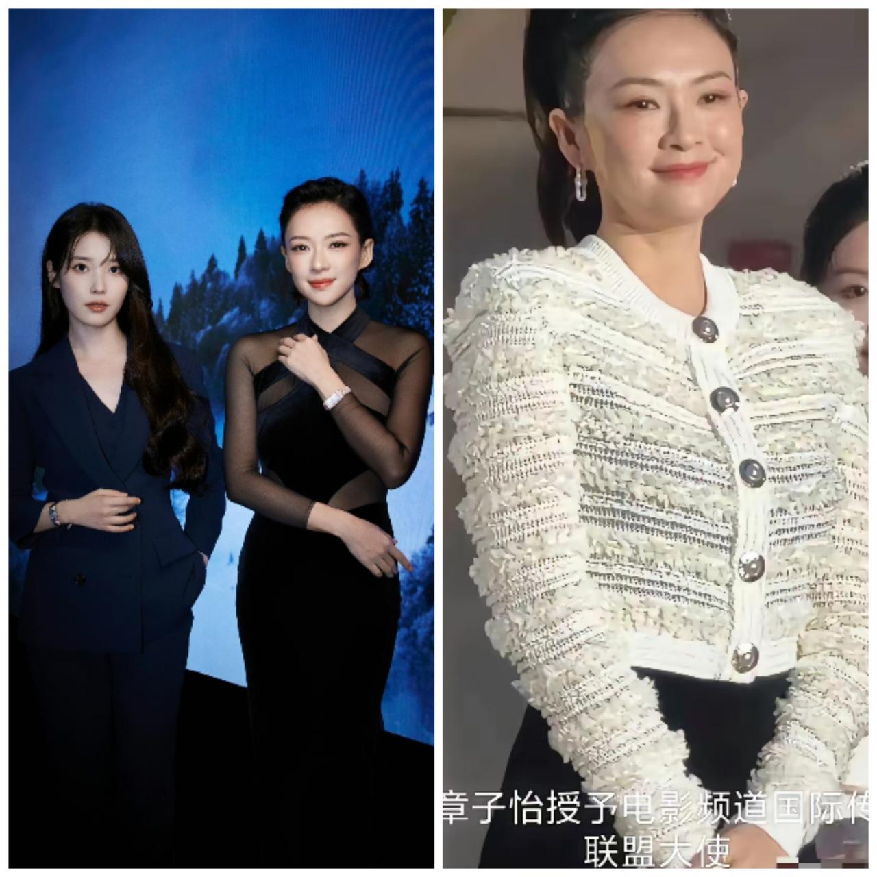 章子怡瘦了好多，感觉她现在的脸比韩国女星IU的脸还小，身材气质好的不得了，一下子