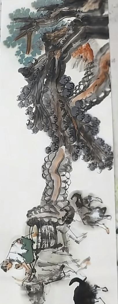 史国良先生是画家也是活动家，经常访友，这是他和姚鸣京合作的一幅即兴之作。题字图见