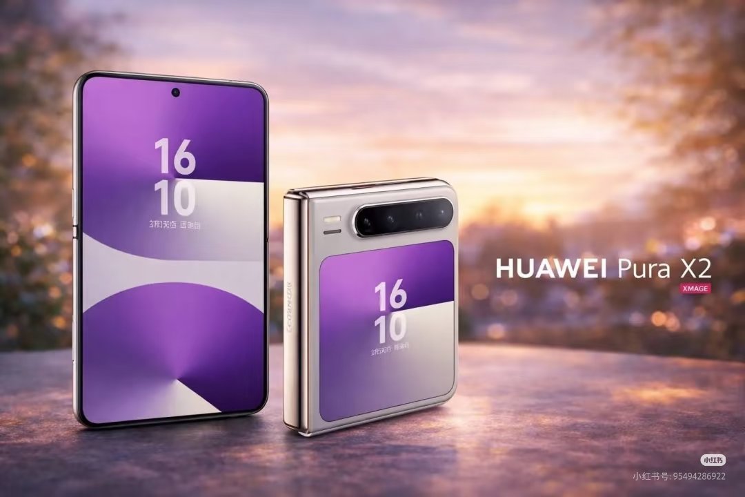 华为阔屏大折叠曝光首发阔屏大折叠，又得卖爆