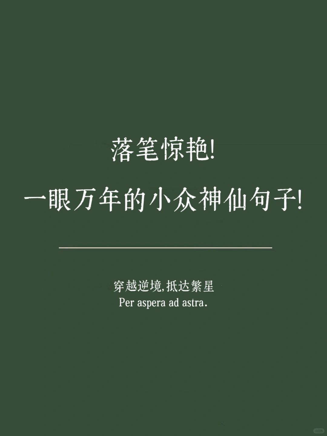 摘抄｜落笔惊艳❗️ 一眼万年的小众神仙文案❣️