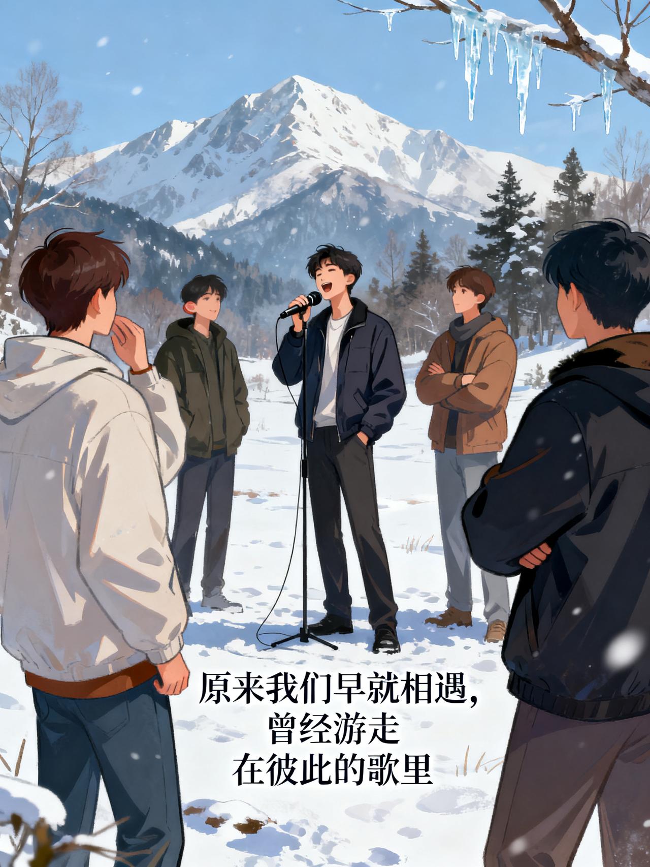 沈以诚滑雪场清唱《原来》，现场观众自发安静聆听
上周赶在雪季快结束的时候，我去滑