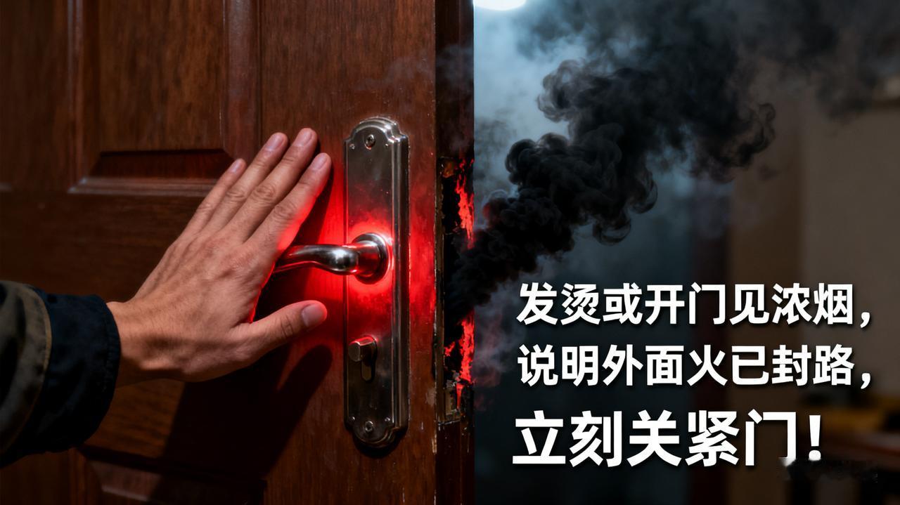 高楼起火该往上跑还是往下跑?高层起火别乱冲！记住“一摸二判三逃”，关键时候能救命