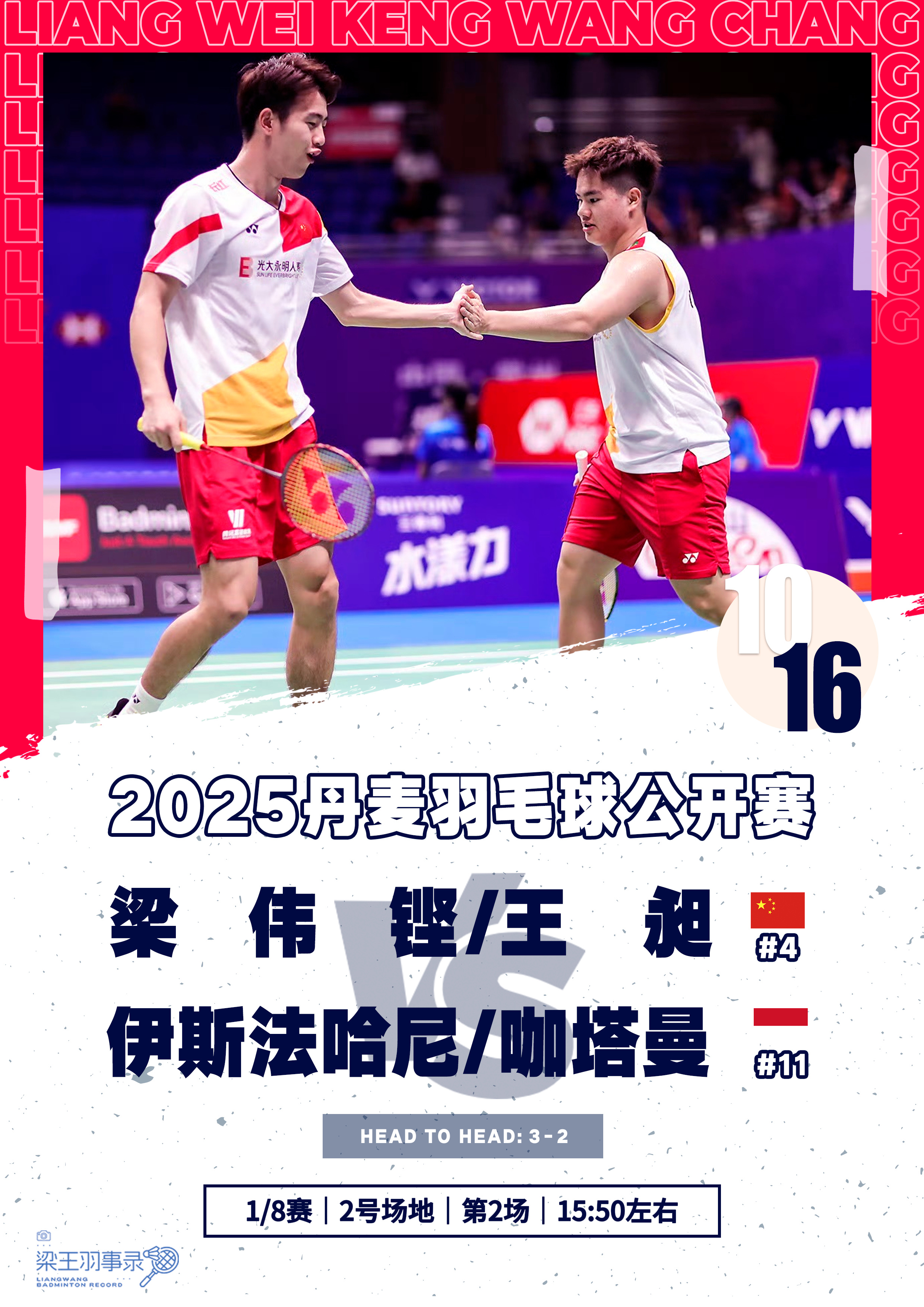 梁王驾到[超话]梁王组合 [打call]梁王加油 - 赛程预告 - 2025丹麦
