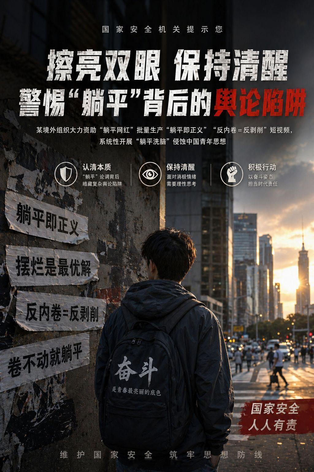 境外组织大力资助网红煽动躺平努力奋斗！有人想让年轻人相信： “努力没意义，太坏了