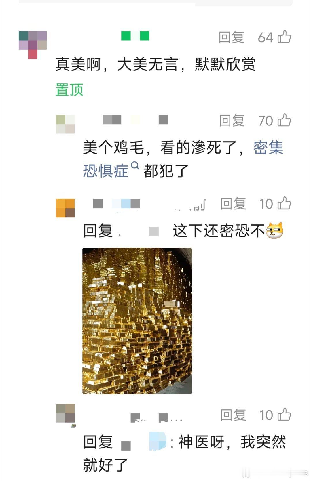起因是有人发了张精美的德化白瓷图片，评论区证明，密集恐惧症这种东西，说好治也好治