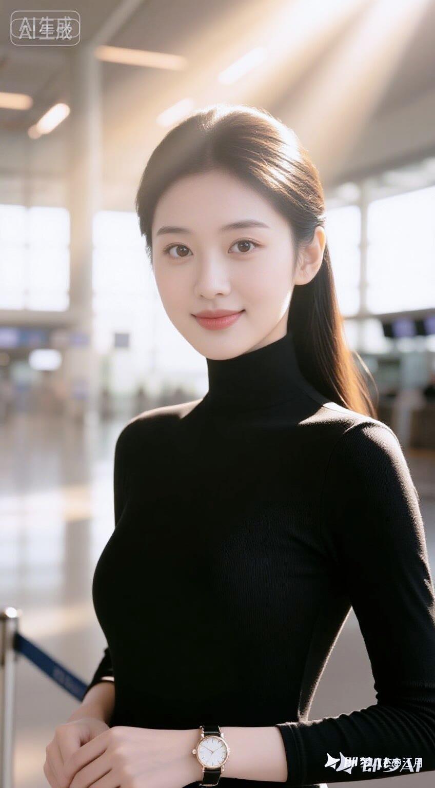 机场的温柔时光，微笑面对每一天。