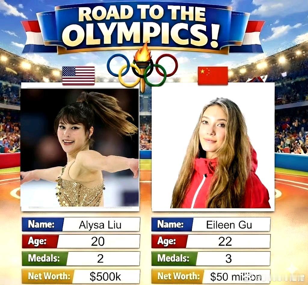 同样都是在美国出生的华人二代，刘美贤跟谷爱凌的差距不止一点点。
谷爱凌在她的几个