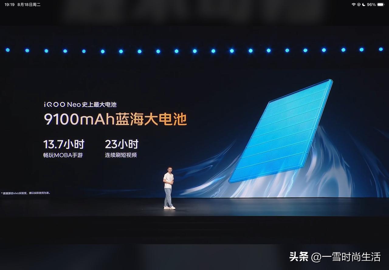 续航上iQOO Neo11 至尊版更是带来iQOO Neo系列史上最大的9100